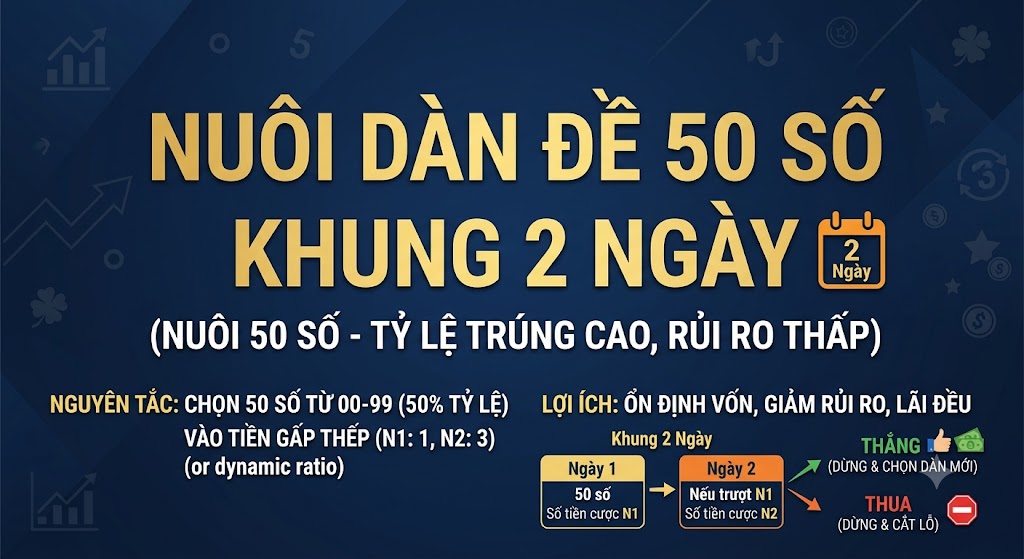 Nuôi dàn đề 50 số khung 2 ngày